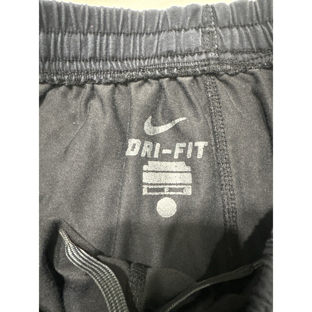 Nike Dri-Fit Training Joggers Pants Mens Small Black Tapered Leg Zipper - Picture 4 of 9